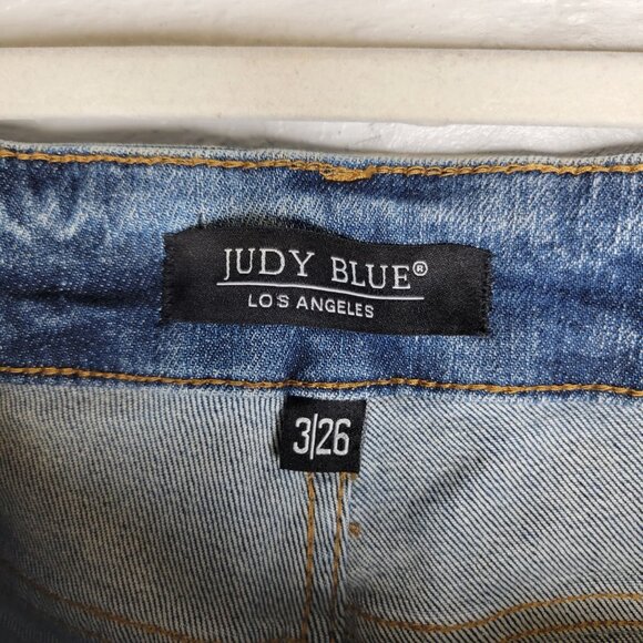 Judy Blue Women's Junior's Size 3 Jeans Boot Cut High Waist Raw Hem - Picture 7 of 9